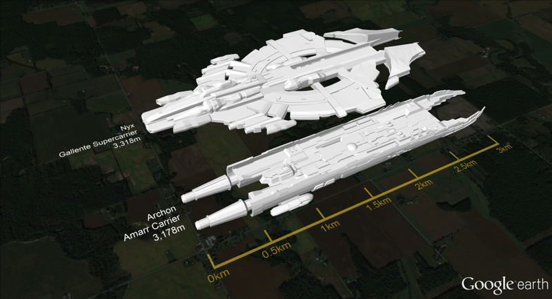 Illustration for article titled Eve Online Ships, Compared To The Real World